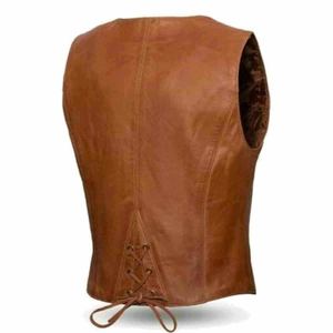 Chaleco de cuero moderno para hombre con paneles transpirables diseñados para ciclistas y entusiastas de la moda al aire libre - Product Image 4