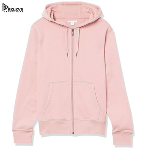 Sweat à capuche unisexe en coton molletonné respirant avec fermeture éclair, plusieurs couleurs, étiquette privée, vente en gros - Product Image 4