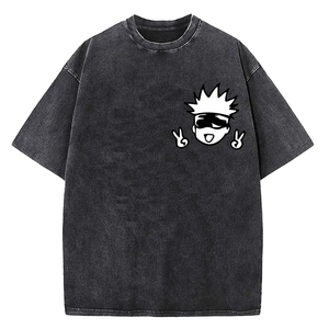 T-shirts rétro Harajuku de haute qualité pour hommes et femmes, été, décontractés, coton, fibre de bambou, anti-rétrécissement, décoration boutonnée, lavés, personnalisés - Product Image 6