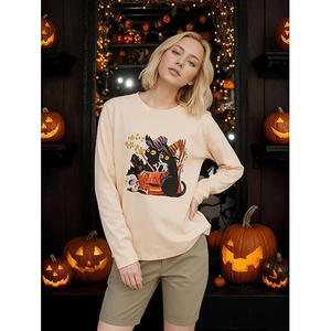 Camiseta de Manga Larga para Mujer, Tejido de Punto Suave, Diseño Sólido, Estilo Casual Moderno, Cómoda, Anti-Pilling y Transpirable - Product Image 4