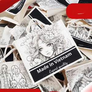 Bolso de mano de lino reutilizable a la moda respetuoso con el medio ambiente al por mayor, bolso de compras en yute con logotipo, bolsos de mano personalizados con asa de algodón en Vietnam - Product Image 6