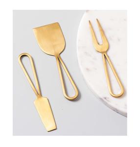 Cuchillos de Queso de Acero Inoxidable para Cortar Queso, Nuevo Diseño, Esparcidor de Mantequilla Metálico, Cuchillos de Metal con Aspecto Moderno, Nuevos Cubiertos - Product Image 6