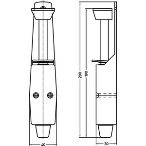 FRIDAVO Light Alloy White 90/1 Door <b>Stopper</b> 30 mm Stroke Height Easy Door Mounting - Product Image 3