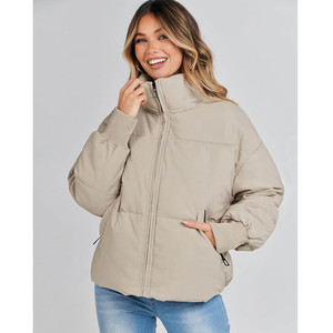 OEM Services High Quality <b>Women</b> Puffer <b>Jacket</b> New Design for Winter Custom Crop puffer <b>Jackets</b> <b>Women</b> - Product Image 3