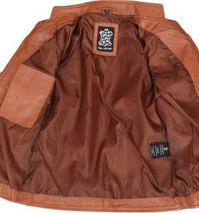 TESSUTO-Chaqueta de moto acolchada de cuero genuino para mujer, Estilo Vintage, ecológica e impermeable - Product Image 4