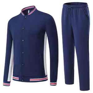 Conjunto de ropa deportiva de 2 piezas para hombre, manga larga con cremallera, Fitness, entrenamiento al aire libre, ejercicio, softball, uniforme de béisbol, trajes, ropa de desgaste para hombre, - Product Image 6