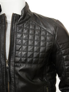 Chaqueta de cuero genuino con cuello de piel de oveja de estilo de alta calidad para hombre, diseño de cuello alto de invierno para ropa cómoda para hombre - Product Image 4
