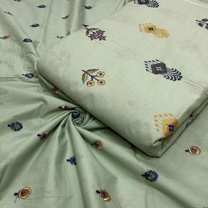 Venta caliente último diseñador tela de algodón puro Cambric con bordado pesado e impresión digital pequeño trabajo Butti - Product Image 6