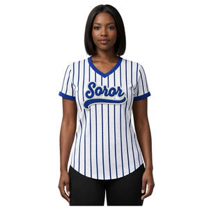 Jersey de Béisbol Blanco de la Hermandad Zeta Phi Beta, Inspirado en los Fundadores de 1920, Ropa Premium para la Mujer Superior - Product Image 1