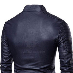 Chaqueta de Cuero para Hombre, Invierno, Resistente al Viento, Transpirable, Cuello Alto, Logotipo Frontal, Alta Calidad, Hecha en Pakistán - Product Image 5