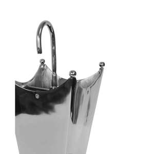 ที่วางร่มโลหะ ดีไซน์รูปทรงร่ม สำหรับตกแต่งบ้าน วางโชว์บนพื้น ขัดเงา - Product Image 2