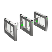 Barrière pivotante automatique pour piétons en acier inoxydable avec contrôle d'accès par RFID et reconnaissance faciale