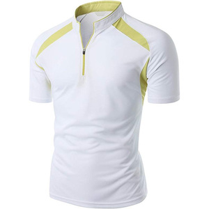 <b>Mens</b> Performance for <b>Shirt</b> Zipper Quick Dry Breathable Lightweight Summer Short Sleeve Sports Jersey Poplin Custom Teamwear - Product Image 4