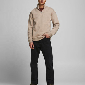 Logo personnalisé Sweat-shirt à fermeture éclair technique durable avec col montant en polaire pour hommes, tenue décontracté de haute qualité - Product Image 3