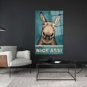 Tableau sur toile imprimé « Nice Ass » - Impression murale élégante pour salle de bain, ART EN VERRE TÉRMÉRISÉ - Product Image 1