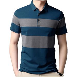 Haute qualité hommes 100% coton à manches courtes Golf pour Polo T-Shirts respirant tricoté tissu léger bouton motif uni teint - Product Image 1