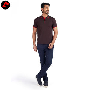 เสื้อโปโลแขนสั้นสำหรับผู้ชายเสื้อผ้าคอตตอนแบบเรียบสำหรับ100% ชุดฝึกแบบกำหนดเอง - Product Image 3