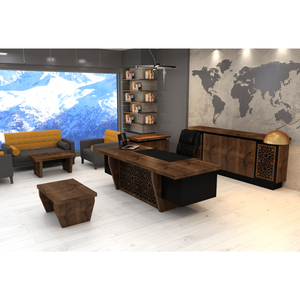 Manager CEO Office Best-seller Table professionnelle pour affaires Meuble commercial pour bureau Meuble de poste de travail Table - Product Image 1