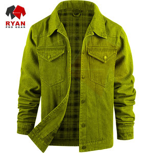 แจ็คเก็ตยีนส์ผู้ชาย พิมพ์โลโก้ตามสั่ง รับผลิตแบบ OEM ODM ผ้าฝ้ายทนทาน แจ็คเก็ตลำลอง ขายส่งจากโรงงาน - Product Image 5