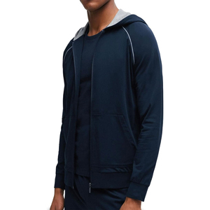 เสื้อฮู้ดแนวสตรีทของผู้ชายผ้าฝ้าย100% มีซิปสวมใส่สบายเหมาะสำหรับฤดูหนาว - Product Image 3
