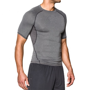 Camiseta de Compresión Ajustada de Manga Corta para Hombre, Camiseta Deportiva de Poliéster y Elastano, Precio Económico, OEM 2026 - Product Image 1