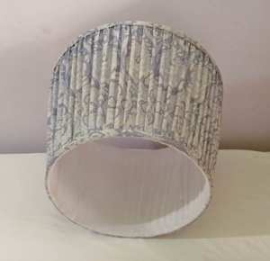 Elegant Blue Cotton Customized Lamp Shade Soft Gathered <b>Pleated</b> Pattern in Skirt-Style Perfectly Crafted Table Lamps for Decor - Product Image 6