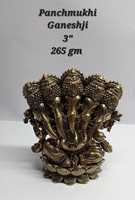 Statue de Ganesh en laiton coulé artisanal, artisanat indien religieux traditionnel et moderne, décoration spirituelle, forme irrégulière, pour la maison