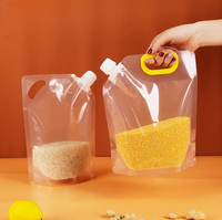 Pochettes transparentes recyclables à bec verseur en PE avec impression en héliogravure, en matériau PET/PE/PA pour l'emballage alimentaire