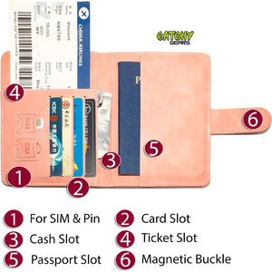 Ustom Print Logo Blanks Sublimation Passeport Cover Holder Avec Bande Élastique - Product Image 3