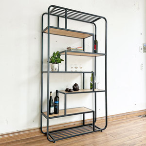 Étagère décorative moderne KTB68131 pour salon, avec cadre en fer et plateau en bois, pour la décoration de la maison, de la cuisine et de la salle de bain, pour le rangement des pots de Noël - Product Image 6