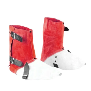 Leather <b>Welding</b> Tools Equipment <b>Welding</b> Foot Cover Cow Split Leather <b>Welding</b> Heat Resistant Leg Guard - Product Image 5