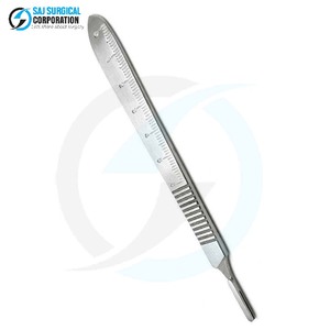 Manche de scalpel chirurgical manuel de précision en acier inoxydable certifié CE Classe II pour une utilisation en chirurgie générale Contrôle de la précision - Product Image 4