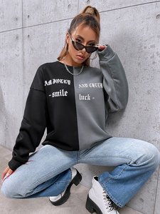 Conjunto de pantalones de chándal con capucha de lana transpirable de Invierno para mujer Nueva llegada Tallas grandes Patrón sólido Estampado Logo con capucha Servicio OEM - Product Image 3