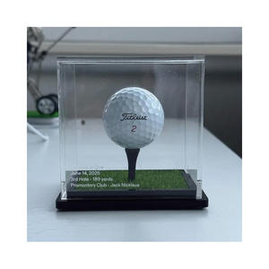 <span class=keywords><strong>Vitrine</strong></span> de balle de golf personnalisable. Options de base en bois massif ou gazon de qualité supérieure - Product Image 2