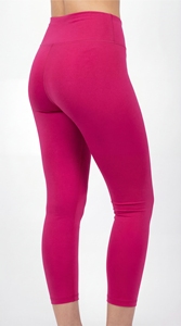 Leggings Deportivos de Cintura Alta Color Rosa Intenso para Mujer, Pantalones de Yoga y Fitness Personalizados OEM - Product Image 5