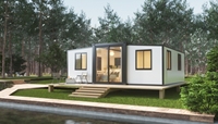 Coût des travaux projet maisons conteneur prêt à l'emploi avec salle de bain complète 2/3 chambres maison conteneur mobile pliable sur mesure en acier
