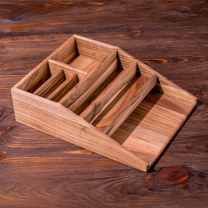 Organisateur de stockage de boîte à thé en bois taille plus grande peut contenir plus de 150 sachets de thé debout ou plats taille LxHxL 14 pouces X 7.5 pouces X 4 pouces - Product Image 6