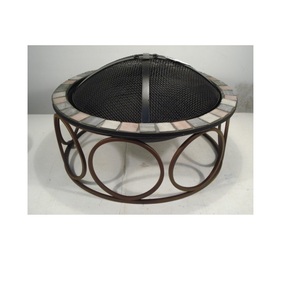 Iron Outdoor Fire Pit Bowl Round Large Outdoor Fire Pit Mosaic - Product Image 1