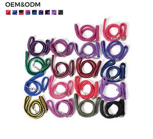 Azul púrpura ocho hebras de nailon trenzado P cadena antideslizante fuerte Metal Pull Clip Anti impacto Nylon Pet Snap perro Correa y Collar Set - Product Image 2