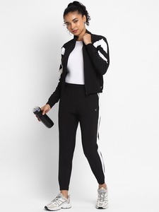 Conjunto Deportivo de Dos Piezas Reversible de Alta Elasticidad para Mujer, Cuello en V, Largo Completo, Estilo Hip Hop, de Forro Polar, 100% Algodón Transpirable - Product Image 2