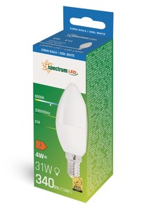 หลอดไฟ LED รูปเทียน E14 4W 6000K 340Lm (สเปกตรัม WOJ+13035_4W) - Product Image 2