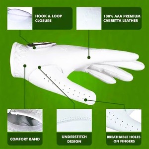 Gants de golf professionnels pour hommes en peau de mouton blanche UAA, antidérapants, à enfiler, pour la main gauche - Disponibles en gros, en cuir Cabretta véritable - Product Image 1