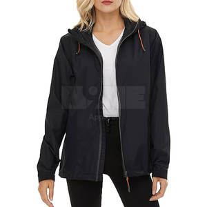 Chaqueta Cortavientos de Invierno Transpirable de Alta Calidad para Mujer, con Logotipo Personalizado Impreso, Diseño Sólido, Cuello Mao, Manga Larga, Tejida - Product Image 1