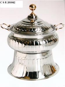 Platos de frotamiento de acero inoxidable de la mejor calidad con soporte de fundición en combinación de oro y plata para hoteles hechos de metal latón acero - Product Image 2