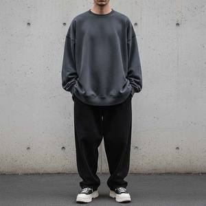 เสื้อสเวตเชิ้ตผ้าฟลีซคุณภาพสูง ขายส่ง 100% ผ้าฝ้าย 400GSM สำหรับผู้ชาย ฤดูหนาว แบบเรียบ สีพื้น ทรงปกติ ไหล่ตก เป็นมิตรกับสิ่งแวดล้อม - Product Image 1