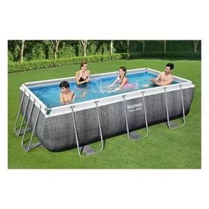 Piscine Bestway avec Pompe Filtrante (404x201x100cm) pour 3-4 Personnes POWER STEEL Gris 56721 pour Petites Réunions Sociales - Product Image 3