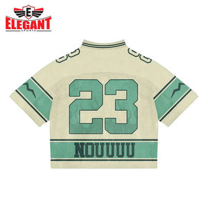 Maillot en maille de football Maillot surdimensionné imprimé par sublimation Joueur de l'équipe personnalisé Nom Numéro Maillot de football en maille de basket-ball - Product Image 2