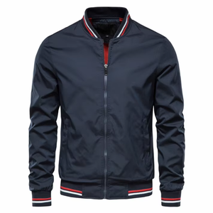 Chaquetas de hombre OEM con logotipo personalizado de manga larga chaqueta de bombardero chaquetas de béisbol para hombre con MATERIAL PERSONALIZADO en varios colores - Product Image 2