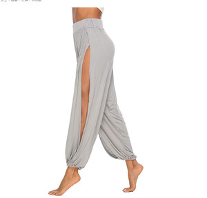 <span class=keywords><strong>Pantalon</strong></span> large décontracté taille haute en coton et lin pour <span class=keywords><strong>femme</strong></span>, avec poches, grande taille, offre spéciale - Product Image 2