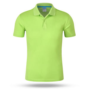 เสื้อแขนสั้นผ้าฝ้าย100% สีพื้นระบายอากาศสำหรับผู้ชายเสื้อกอล์ฟแบบลำลอง - Product Image 3